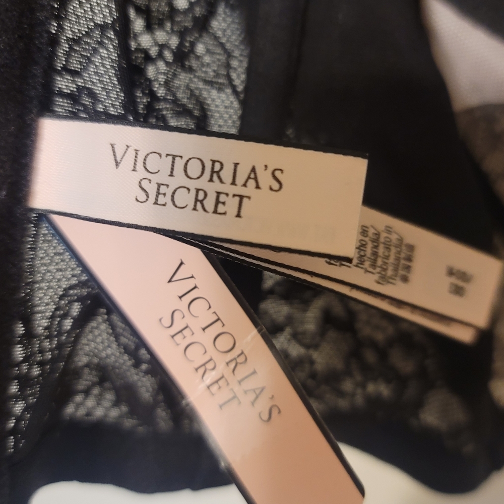 Victoria's Secret Corset Pink & Black Lace Bra Top Sexy Shapewear Size Medium DD - Picture 9 of 13
